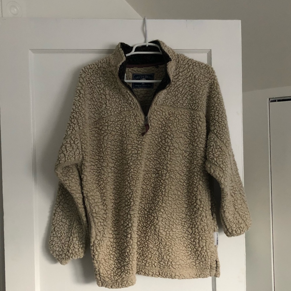 Live Oak Pullover Fleece-Oatmeal/Charcoal